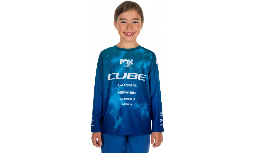 Jersey Cube Rookie x Actionteam MTB L/S blue'n'green - 3