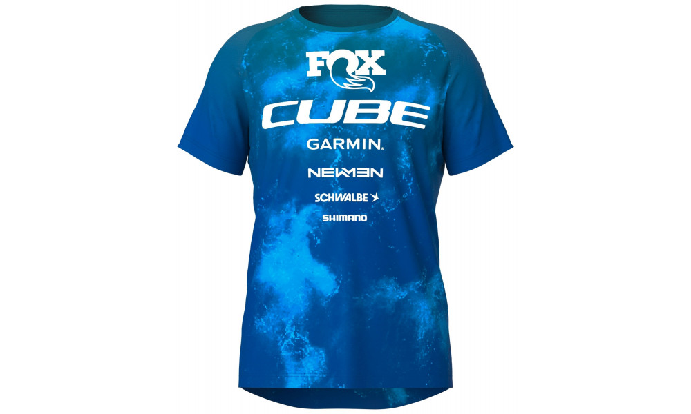 Jersey Cube Rookie x Actionteam MTB S/S blue'n'green - 1