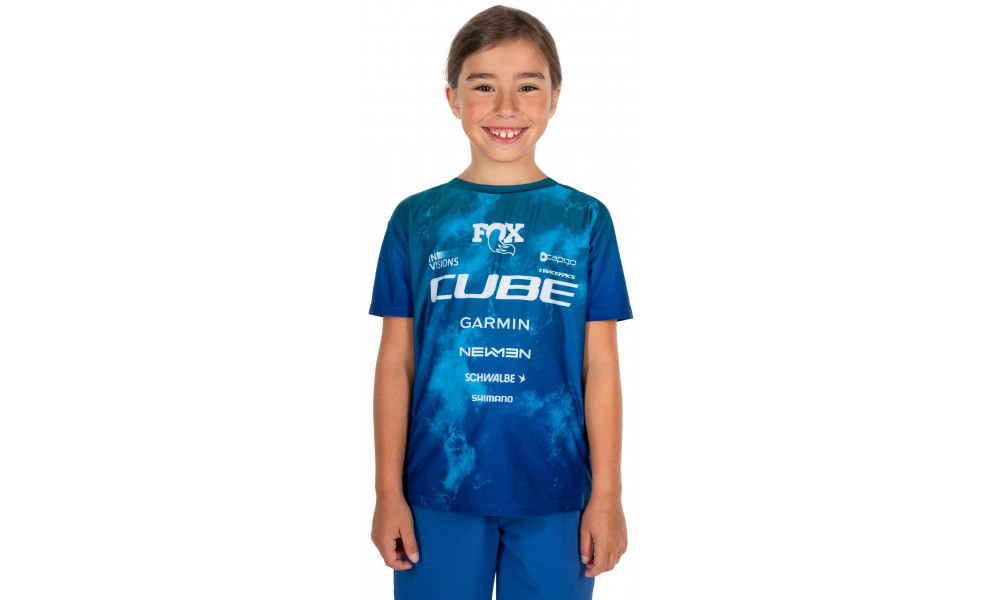 Jersey Cube Rookie x Actionteam MTB S/S blue'n'green - 3