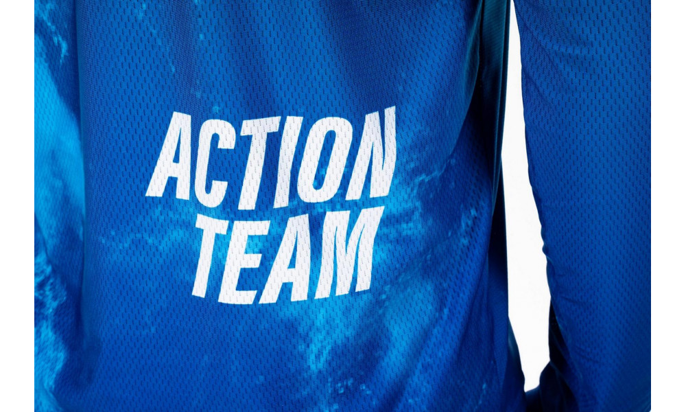 Jersey Cube X Actionteam MTB L/S blue'n'green - 3