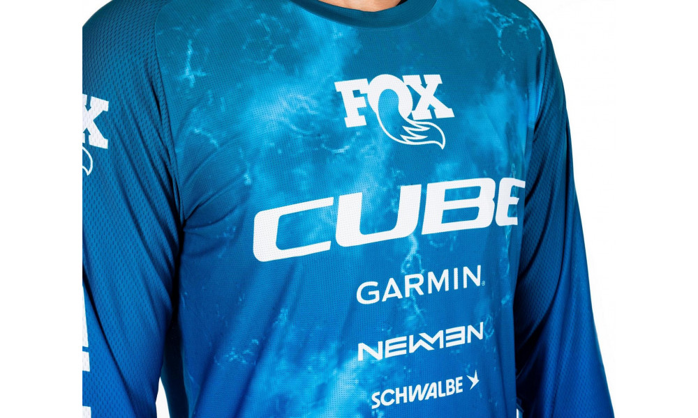 Jersey Cube X Actionteam MTB L/S blue'n'green - 4