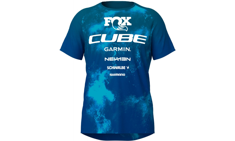 Jersey Cube X Actionteam MTB S/S blue'n'green - 1