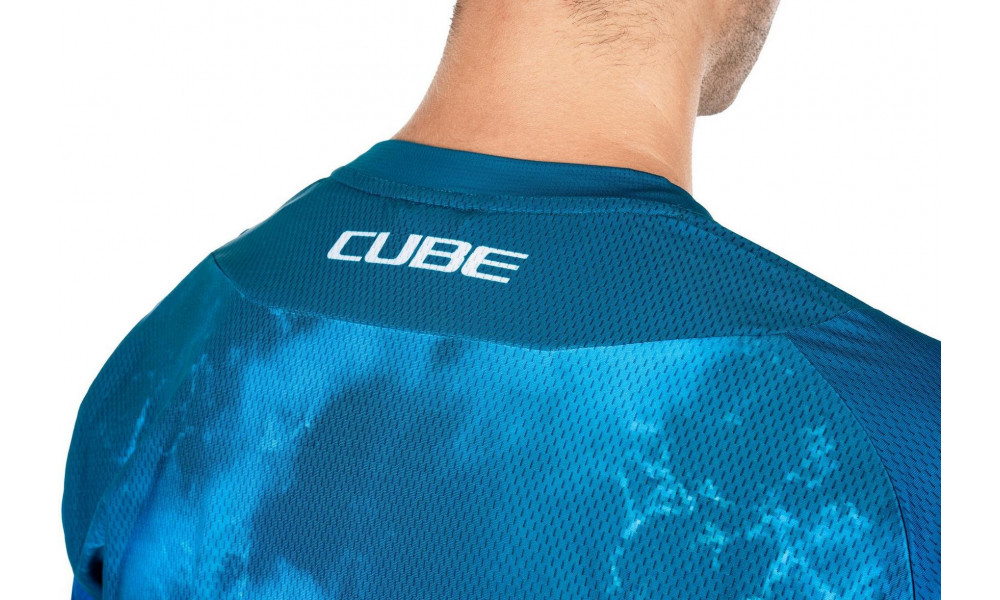 Jersey Cube X Actionteam MTB S/S blue'n'green - 3