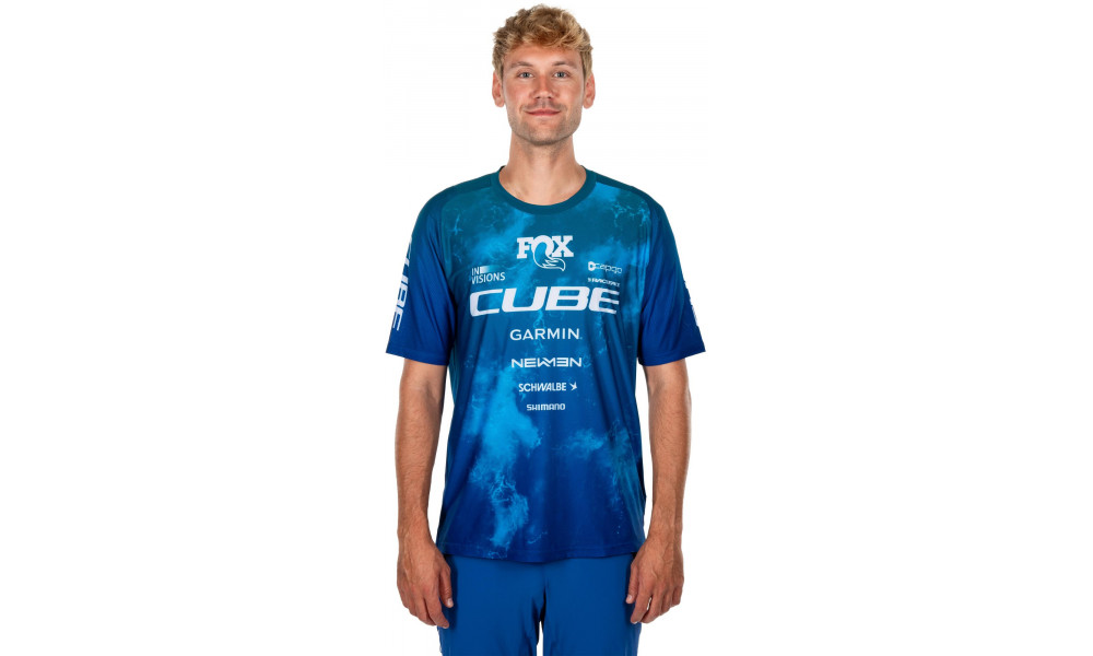 Jersey Cube X Actionteam MTB S/S blue'n'green - 6
