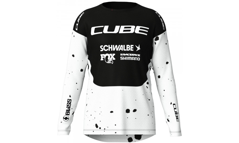 Jersey Cube X Factory Racing MTB L/S black'n'white - 1