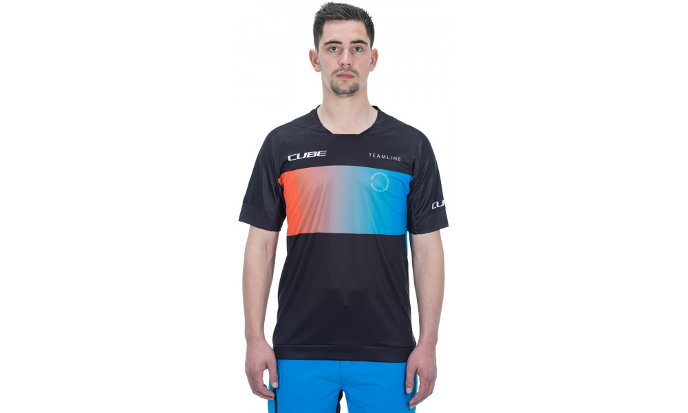 Jersey Cube Round S/S MTB black'n'blue'n'red - 5
