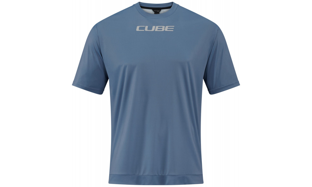 Jersey Cube Round TECH MTB S/S smoke blue - 1