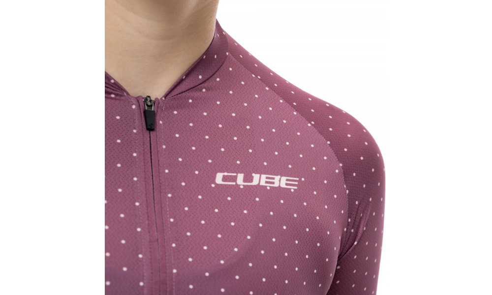 Jersey Cube MTB WS S/S Half Zip berry - 6
