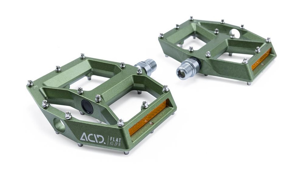 Pedals ACID Flat A3-ZP R Alu olive - 1