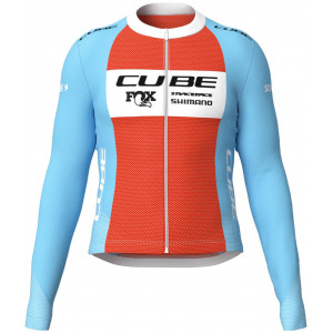 Jersey Cube X Factory Racing Road/XC L/S blue'n'orange