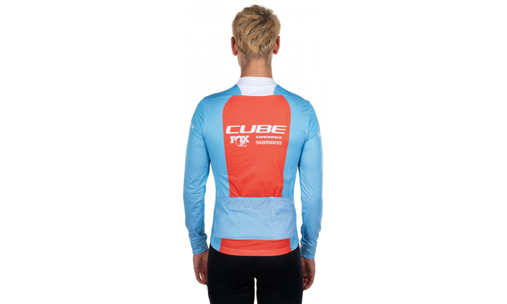 Jersey Cube X Factory Racing Road/XC L/S blue'n'orange - 5