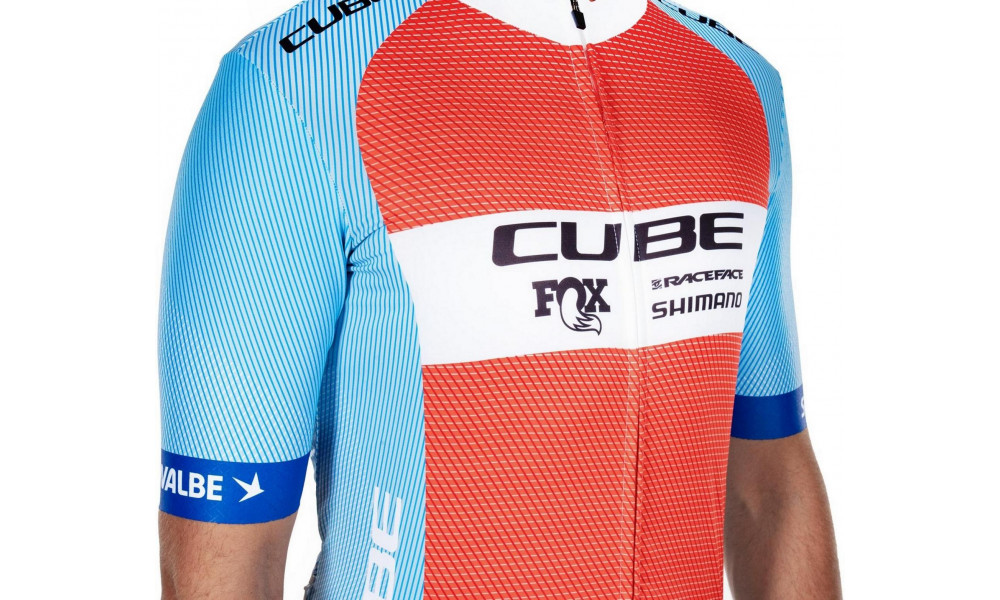Jersey Cube X Factory Racing Road/XC S/S blue'n'orange - 5