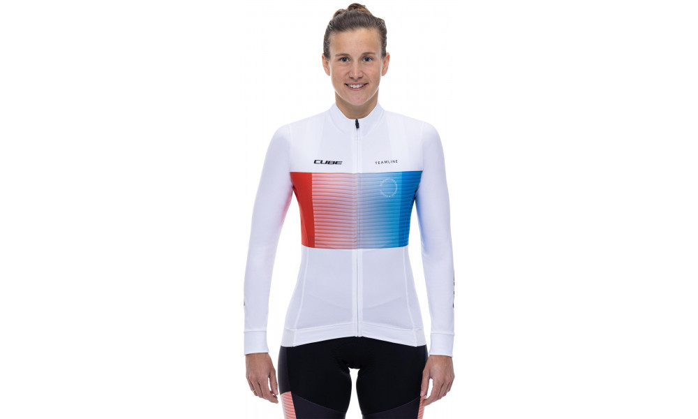 Jersey Cube WS Road/XC L/S white'n'blue'n'red - 5