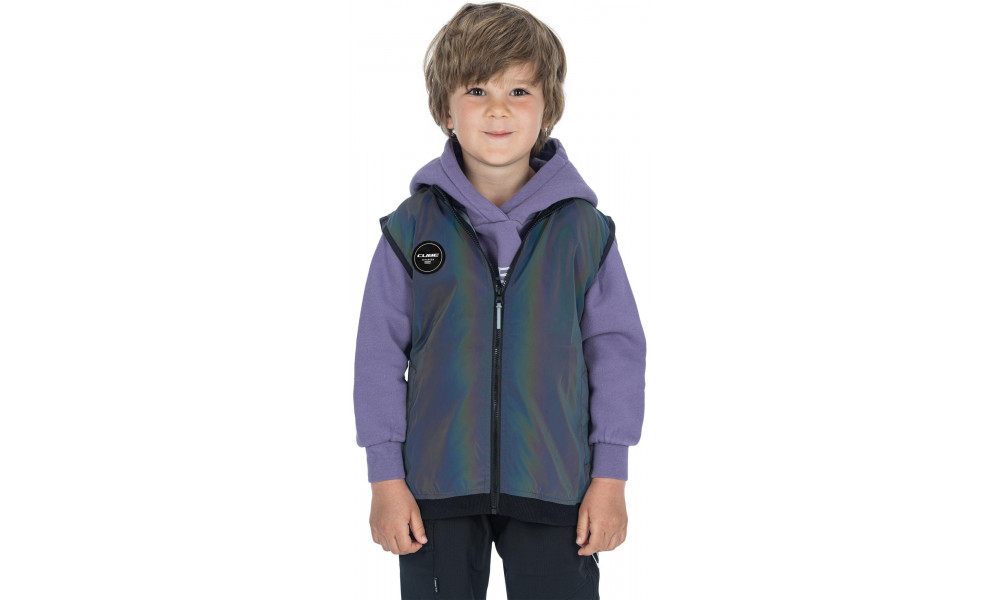 Gilet Cube Wind Rookie Safety rainbow reflective - 3