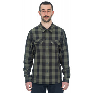 Shirt Cube Work L/S olive check