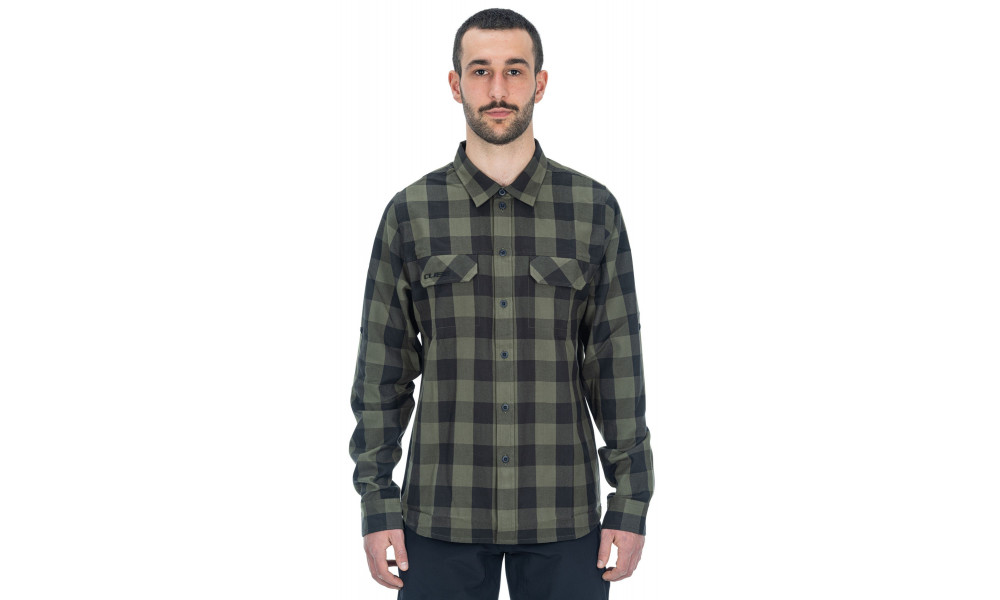 Рубашка Cube Work L/S olive check - 1