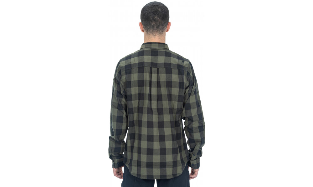 Shirt Cube Work L/S olive check - 5