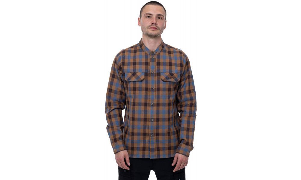 Shirt Cube Work L/S brown'n'blue - 1