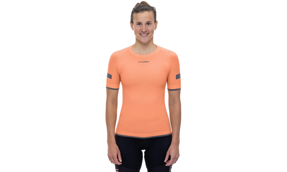Baselayer shirt Cube WS Race Be Cool S/S coral - 5
