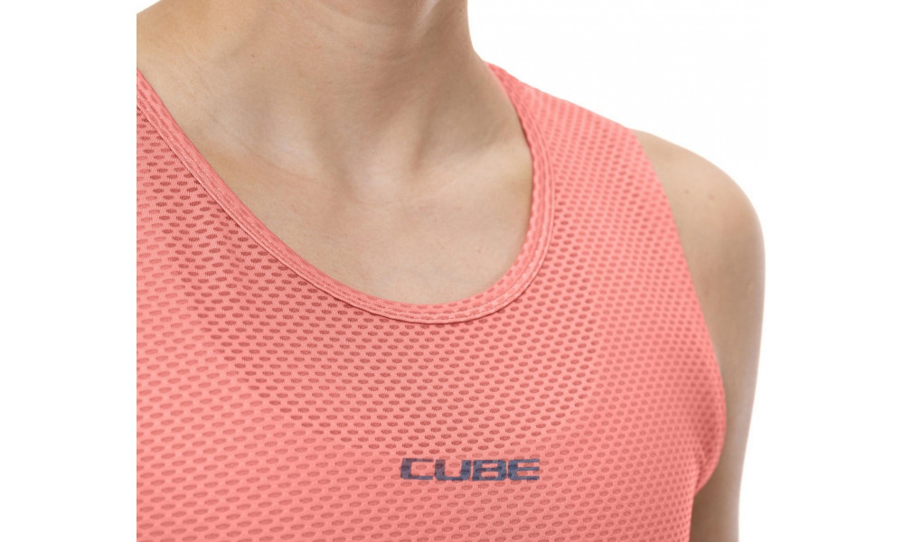 Baselayer shirt Cube WS Mesh Sleeveless coral - 3