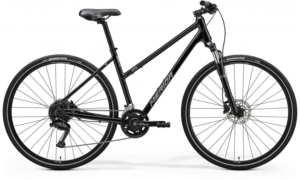 Bicycle Merida Crossway 100 III2 Lady glossy black(silver) 