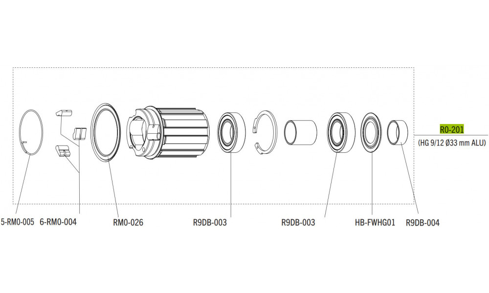 Корпус втулки Fulcrum for Shimano HG 10/11-speed cassettes 