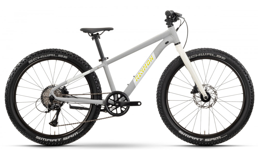 Bicycle Raymon Yanga 24 Pro 2025 grey-white-lime - 1