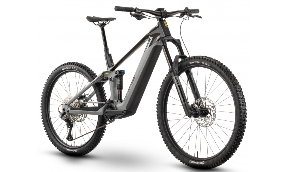 Электрический велосипед Raymon Tarok 29/27.5" 2025 grey sparkle-carbon-citron - 2