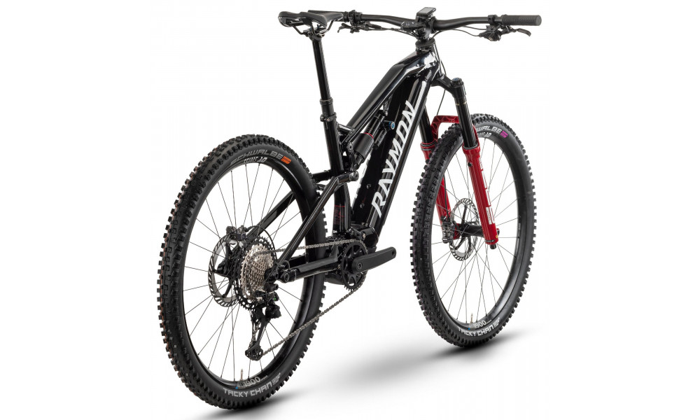 Электрический велосипед Raymon Trailray 170 Ultra 29" 2025 black-white-red - 2