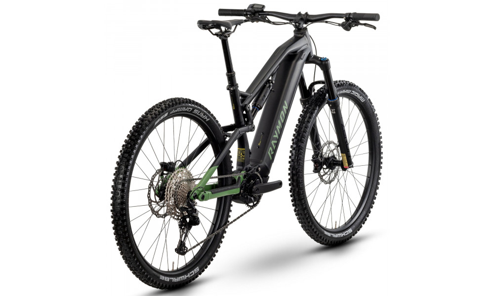Электрический велосипед Raymon Trailray 150 29" 2025 black-reseda green-citron - 2