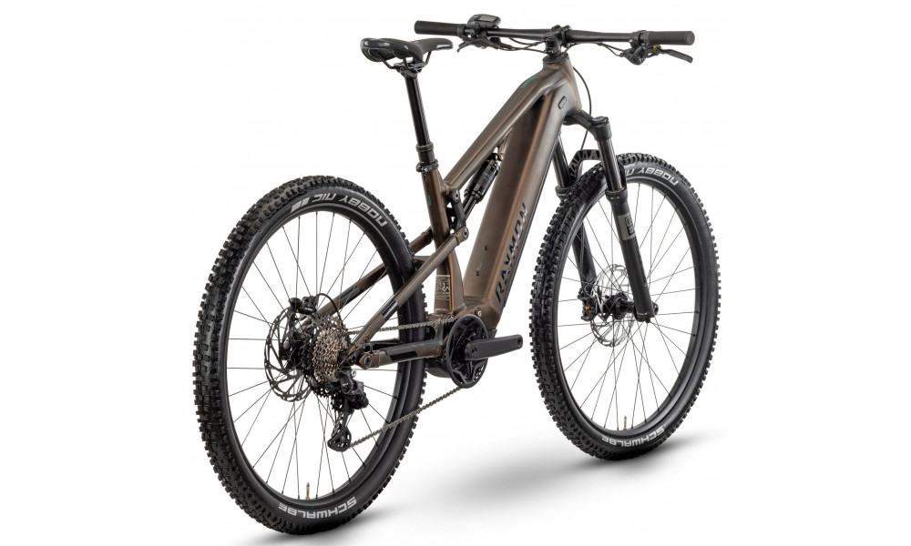 Электрический велосипед Raymon Trailray 120 Pro 29" 2025 tenmoku-black-green - 2