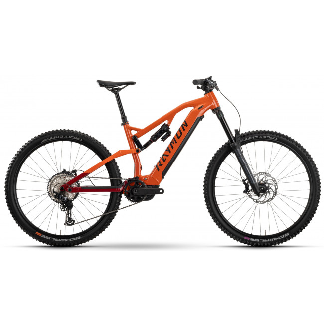 Электрический велосипед Raymon Trailray 170 Pro 29" 2025 tangerine-red-black