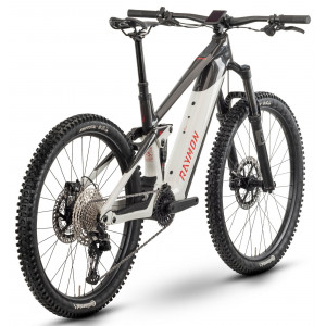 E-bike Raymon Tarok 29/27.5" 2025 white-carbon-red