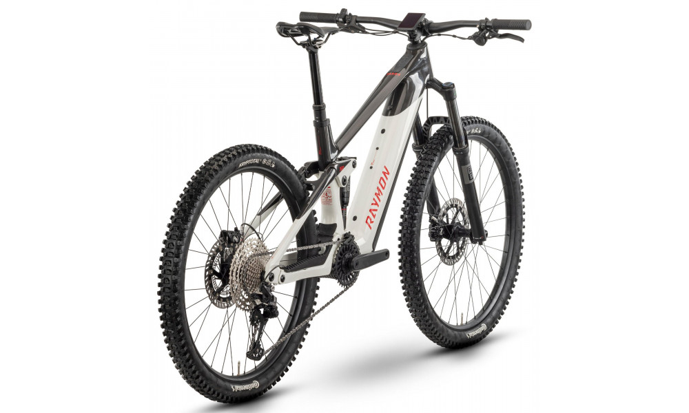 E-bike Raymon Tarok 29/27.5" 2025 white-carbon-red - 2