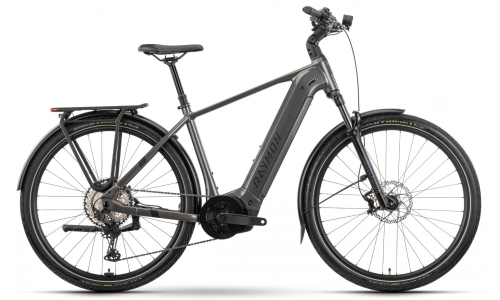 E-bike Raymon Tahona Ultra 800 29" 2025 metalgrey-black-citron - 1