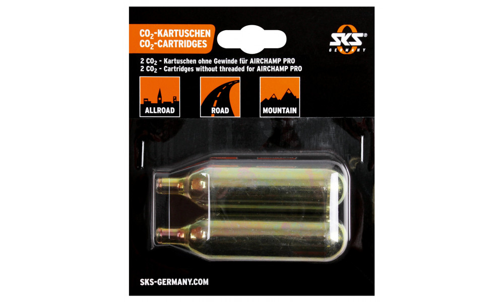 ????????? CO2 SKS for Airchamp 16G, non-threaded (pair) 