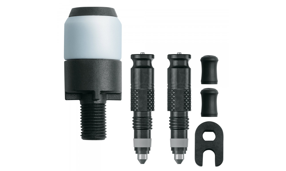 Pump adapter Schwalbe Clik (SCV) valve with conversion valve set 