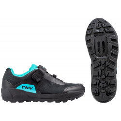 Cycling shoes Northwave Escape Evo 2 WMN MTB AM black-turquoise