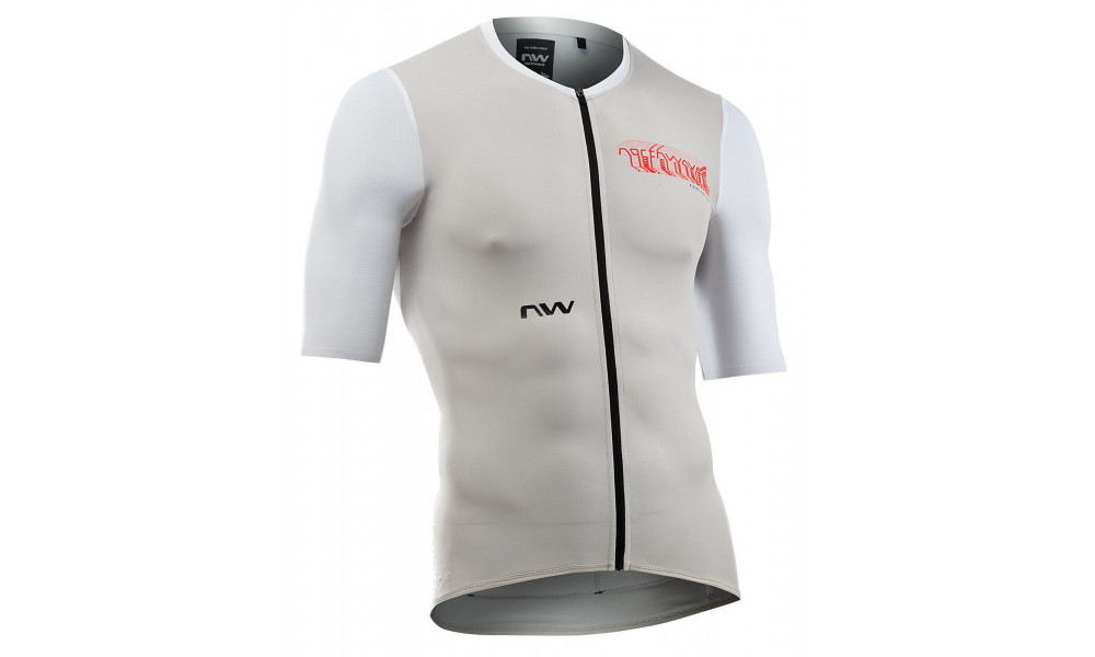 Jersey Northwave Essence EVO S/S light grey-white - 1
