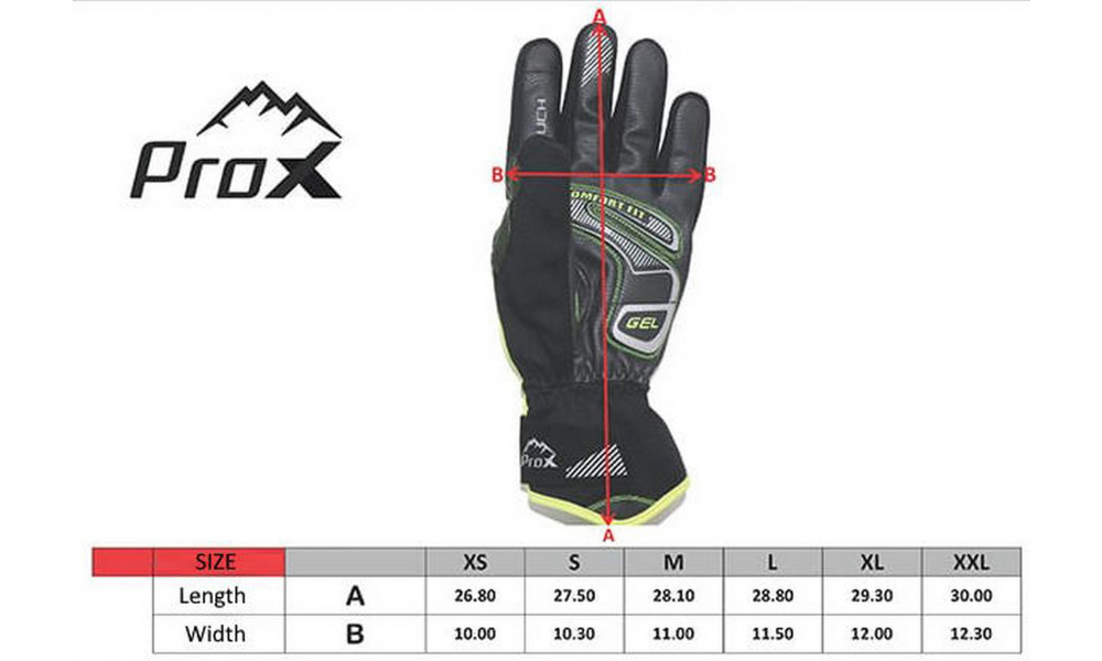 Gloves Prox Performance Pro Long Gel black-lime - 1