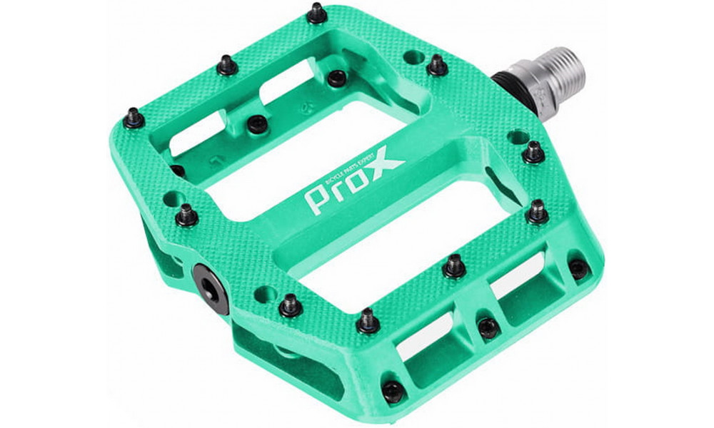 Педали ProX Base Pro 26 nylon Pins axle Cr-Mo cyan - 1