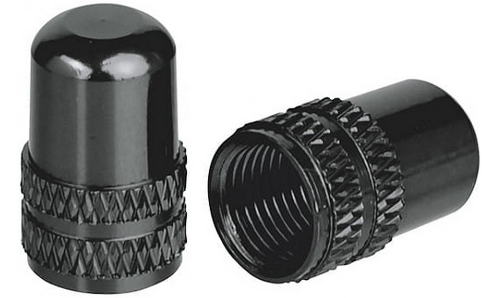 Valve cap ProX Alu AV-02 AV/Schrader black - 1