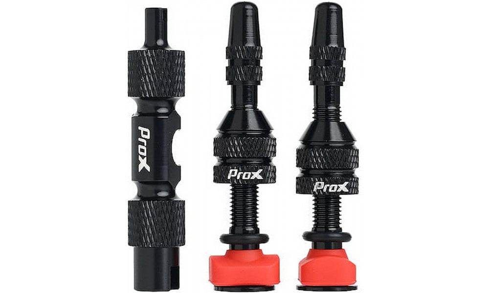 Комплект вентилей ProX Tubeless + key 40mm black - 1