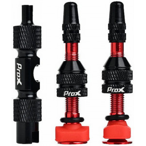 Комплект вентилей ProX Tubeless + key 40mm red