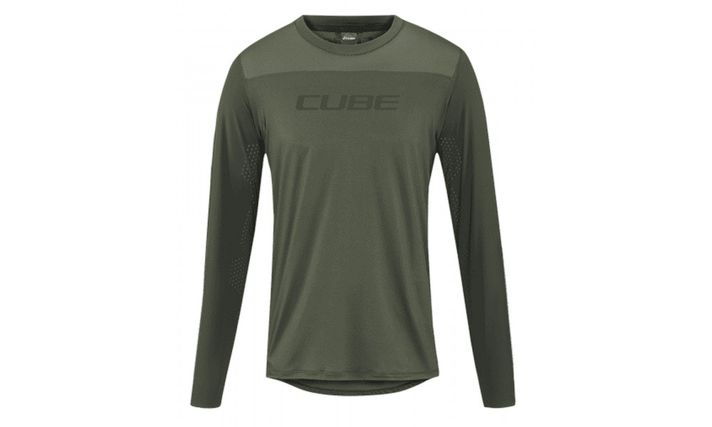 Jersey Cube Round Pro TM MTB L/S olive 