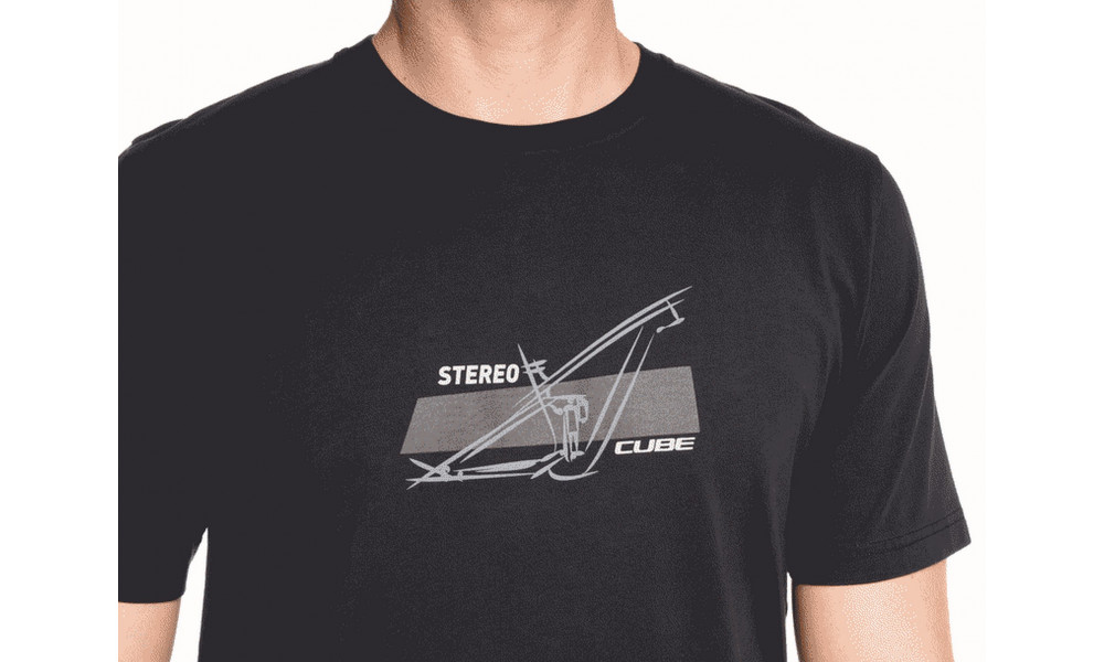 T-Shirt Cube Organic Stereo anthracite - 4