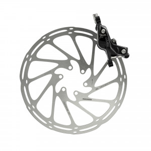 Суппорт дискового тормоза SRAM Level C1 4-piston hydraulic post mount silver Суппорт дискового тормоза SRAM Level C1 4-piston hydraulic post mount silver