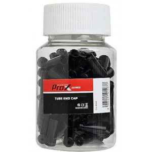 Brake outer casing caps ProX Alu black (100pcs.)