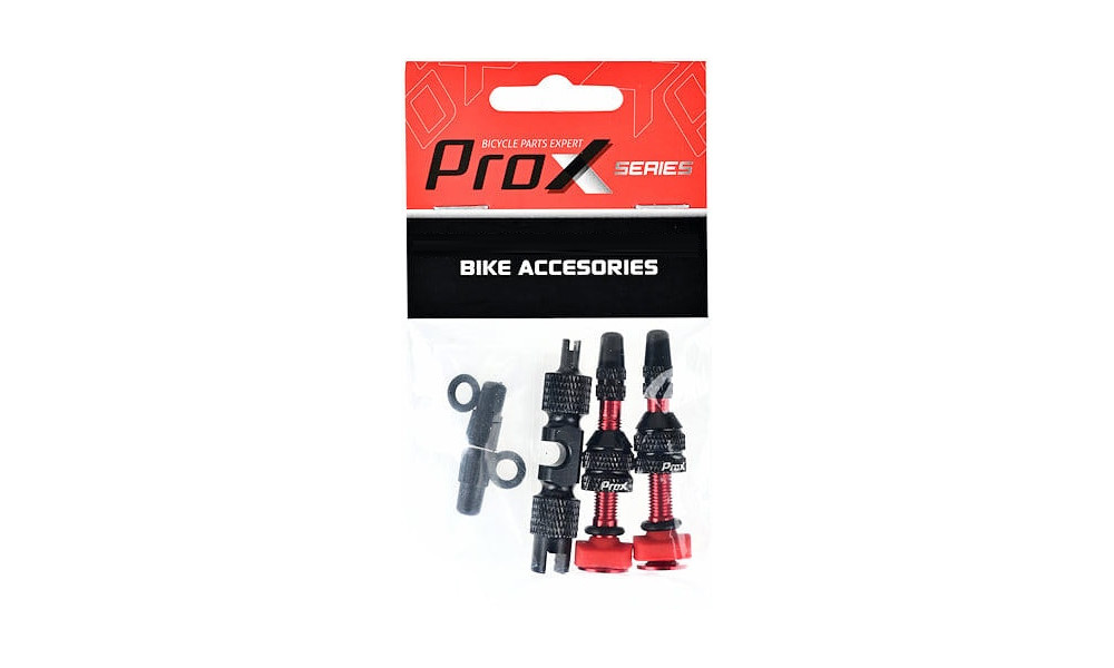 Комплект вентилей ProX Tubeless + key 40mm red - 2