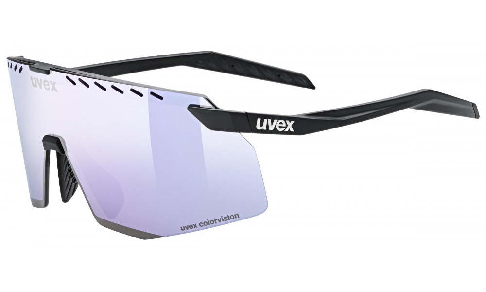 Glasses Uvex pace stage CV black matt / pushy pink - 1